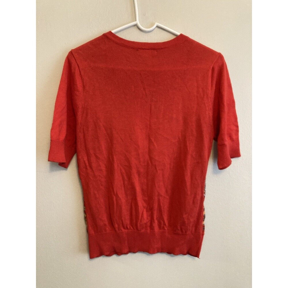 New York & Company Women’s Button Cardigan Red Floral Short Sleeve Size XS - Picture 10 of 12